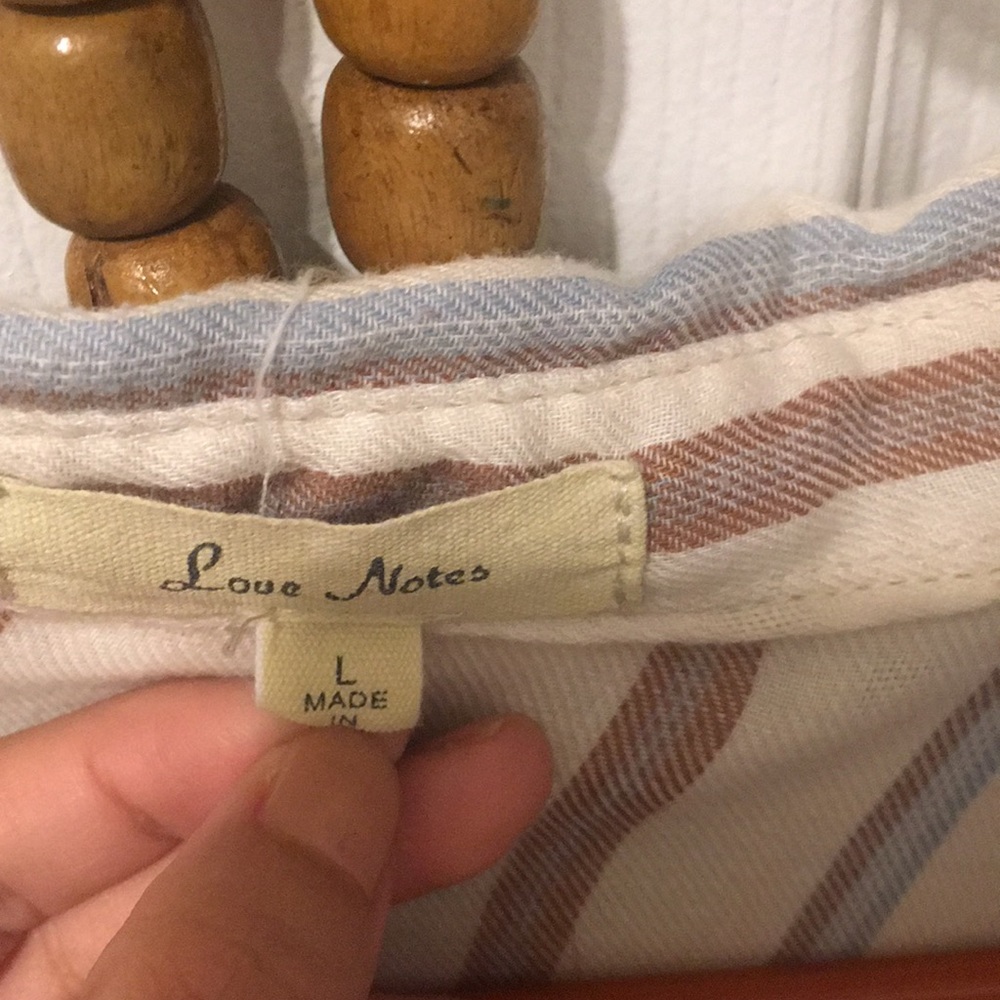 Cropped striped button up. - Picture 2 of 3